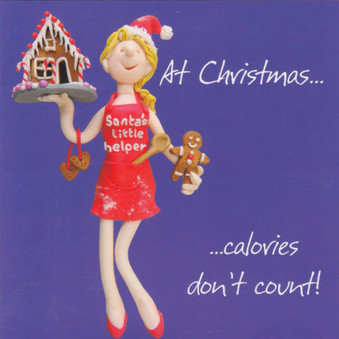 Calories Dont Count Christmas Card