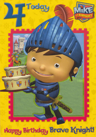 Mike The Knight Age 4 Birthday Card