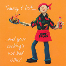 Saucy And Hot Greeting Card