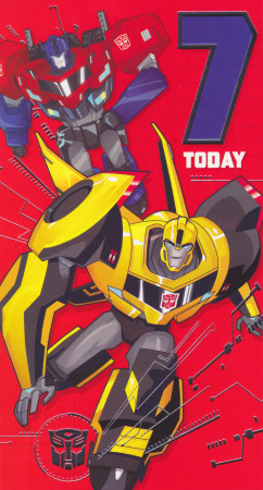 Transformers Robots In Disguise - 7th Birthday Card