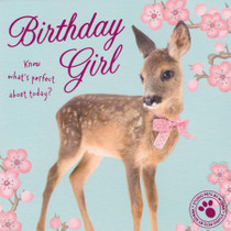 Fawn Birthday Girl's Card