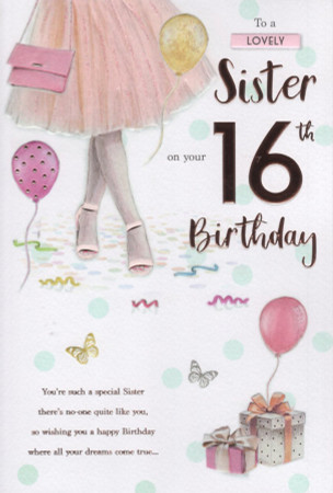 Sister's 16th Birthday card