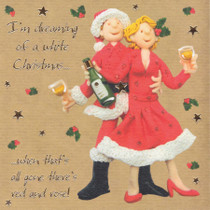 White Wine Humorous Christmas Card