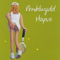 Funny Welsh Tennis Birthday Card