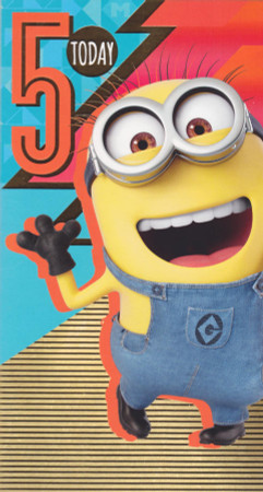 Despicable Me 3 5th Birthday Card