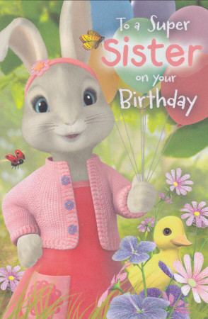 Peter Rabbit - Sister's Birthday Card - Lily Bobtail