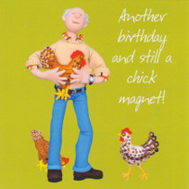 Chick Magnet Birthday Card
