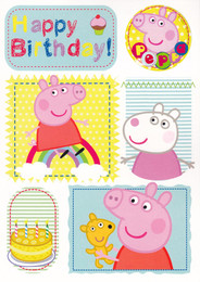 Peppa Pig Birthday Card With Badge