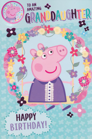 Peppa Pig Granddaughter Birthday Card