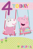 Peppa Pig - Age 4 Birthday Card