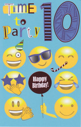 10th Birthday Card Emoji