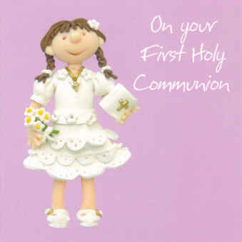 Fist Holy Communion Greeting Card - Female