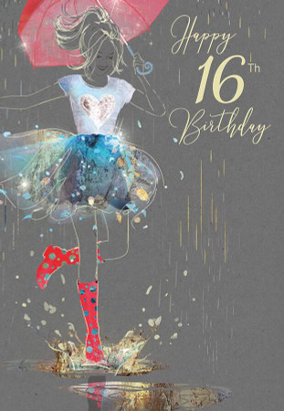 Sixteenth Birthday Card Female - Grace