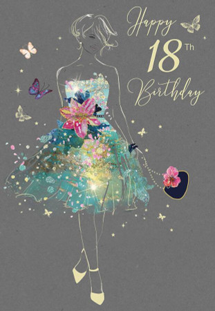 Eighteenth Birthday Card Female - Grace