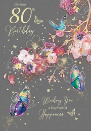 Eightieth Birthday Card Female - Grace