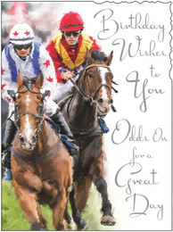 Racing Birthday card - front