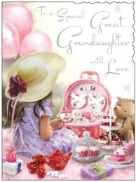 great Granddaughter Birthday card - front