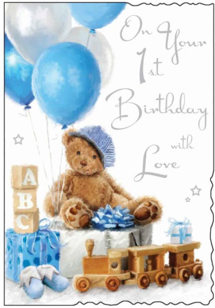 First Boys Birthday Card - front