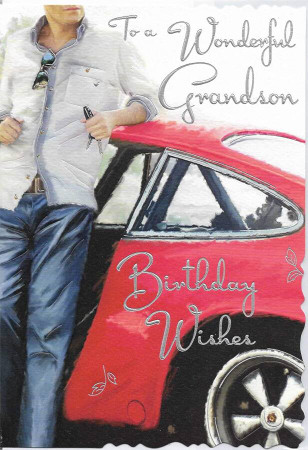 Wonderful Grandson Birthday Card - front