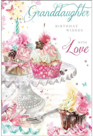 Granddaughter Birthday Wishes Card - inside
