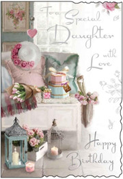 Daughter With Love Birthday Card - JJ - front