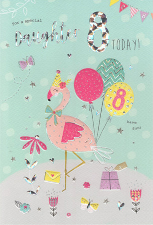 Daughter Eighth Birthday Card - Front