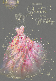Special Auntie Birthday Card - Front
