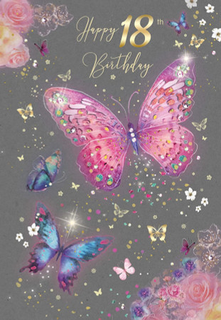 Eighteenth Birthday Card - Grace Front