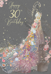 Thirtieth Birthday Card - Grace Front