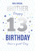 Brother Thirteenth Birthday Card - Front