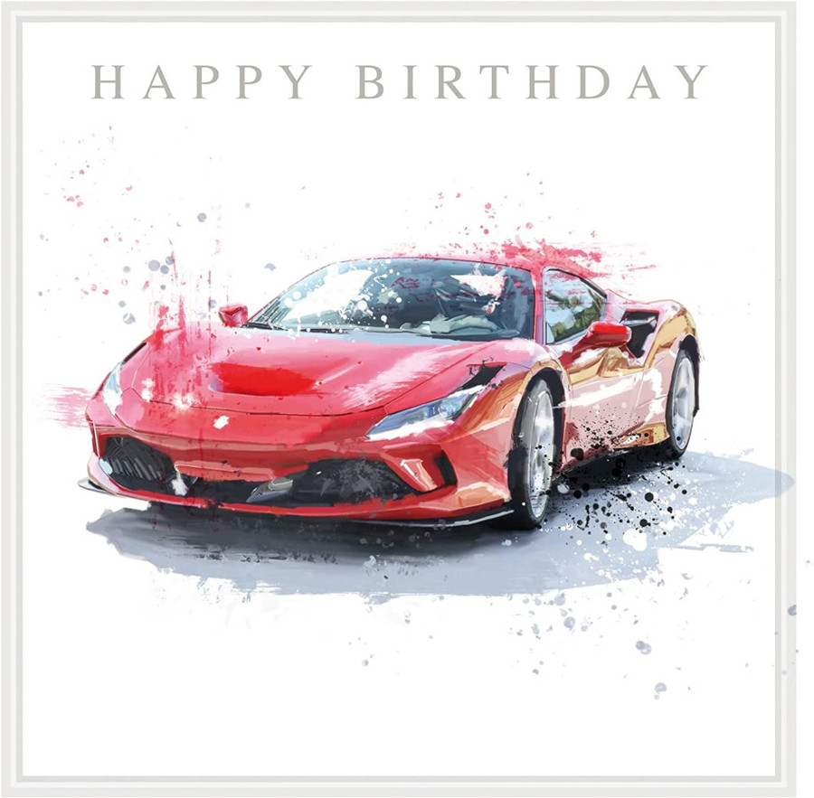 Ferrari Birthday Card - Square - Cherry Orchard - CardSpark