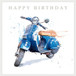 Vespa Birthday Card - Front