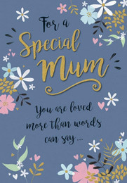 Special Mum Birthday Card - Flowers Front