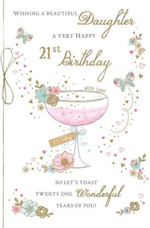 Daughter Twenty-First Birthday Card - Piccadilly Greetings Front