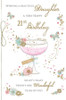 Daughter Twenty-First Birthday Card - Piccadilly Greetings Front