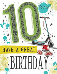 Tenth Birthday Card - Piccadilly Front