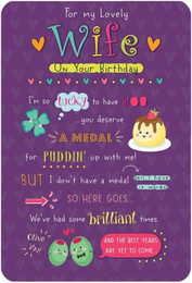 Wife Birthday Card - Piccadilly Front