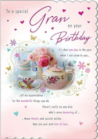 Gran Birthday Card - Piccadilly Front