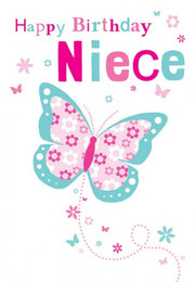 Niece Card - Butterfly - Piccadilly Front