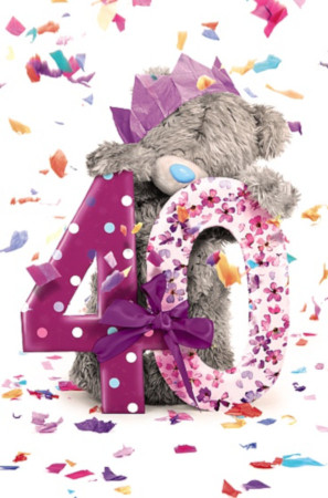 Fortieth Birthday Card - Me To You Tatty Teddy - Front