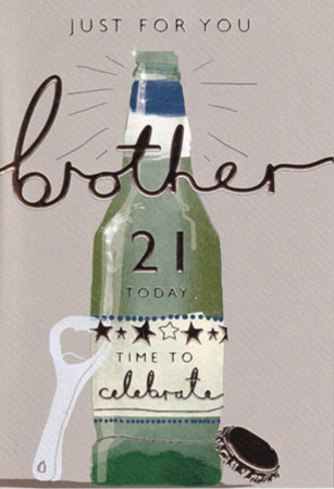 Brother's 21st Birthday Card - ICG Front