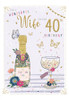 Wife 40th Birthday Card - ICG Front