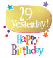 29 Yesterday Birthday card