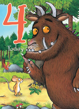 The Gruffalo - Age 4 Birthday Card - Front
