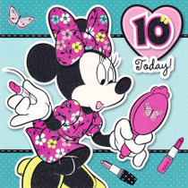 Disney Minnie Mouse Age 10 Square Birthday Card