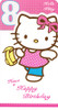 Hello Kitty Age 8 Birthday Card