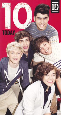 One Direction Age 10 Birthday Card