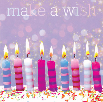 Framed Make A Wish Candles Birthday Card