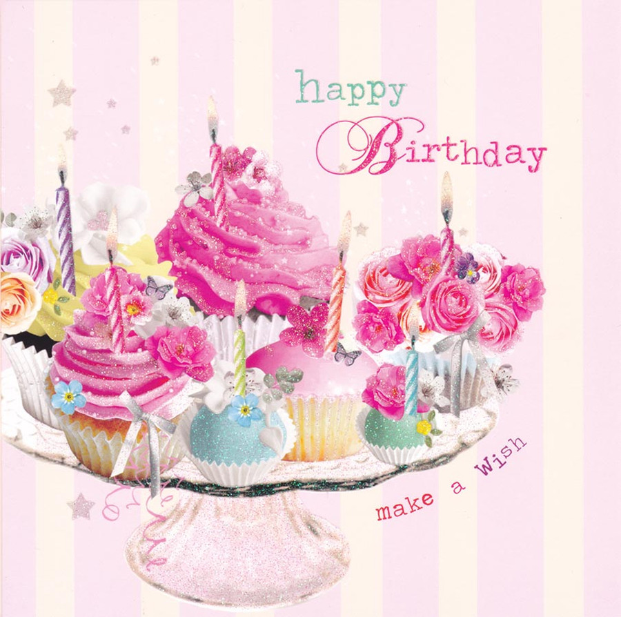cupcake happy birthday card