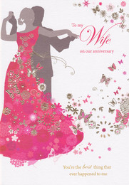 Sara Miller Wife Silhouette Anniversary Card